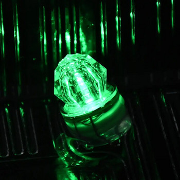 10X ABS Αδιάβροχο LED Mini ABS Φωτιστικό δόλωμα ψαρέματος Καλαμάρι βαθειάς σταγόνας Υποβρύχιο λαμπάκι δελεασμού ψαριών Λευκό πράσινο πολύχρωμο φως