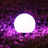 Lampă solară YOUZI cu bile cu LED care schimbă culoarea în aer liber IP65, impermeabilă, pentru grădină, lampă cu glob solar pentru gazon, terasa, cărare, curte, decorare