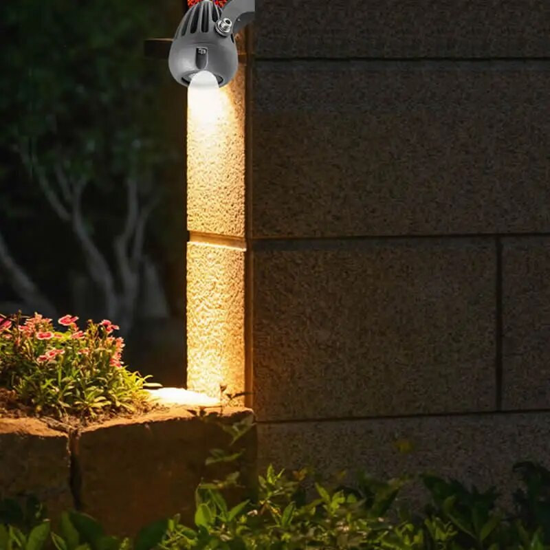 5W 12W LED prožektorius, skirtas lauko sieninei statybai, parduotuvei namo 220V šiltai šaltai baltai RGB nuotoliniu būdu „Bluetooth“ vandeniui atsparūs IP66 taškiniai šviestuvai