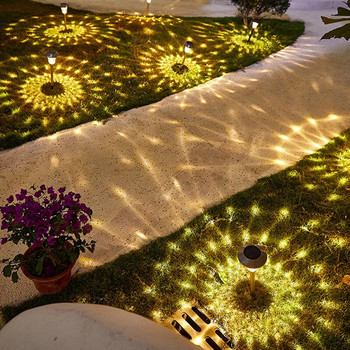 Ηλιακά φώτα εξωτερικού χώρου Νέοι λαμπτήρες κήπου με τροφοδοσία αδιάβροχο μονοπάτι τοπίου για αυλή πίσω αυλή Αίθριο με γκαζόν Διακοσμητικός φωτισμός LED