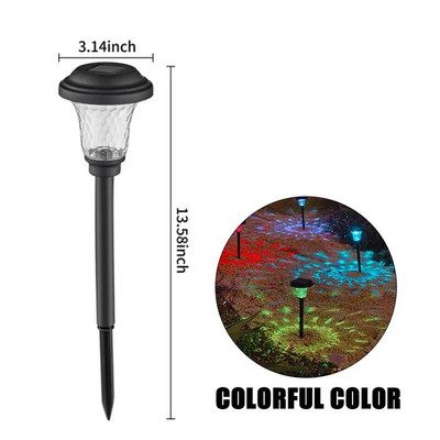 Lumini solare de exterior Lămpi noi de grădină alimentate Calea peisajului impermeabilă pentru curte, curte, iarbă, curte, iluminat decorativ cu LED