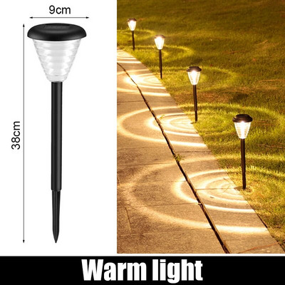 Lumini solare de exterior Lămpi noi de grădină alimentate Calea peisajului impermeabilă pentru curte, curte, iarbă, curte, iluminat decorativ cu LED