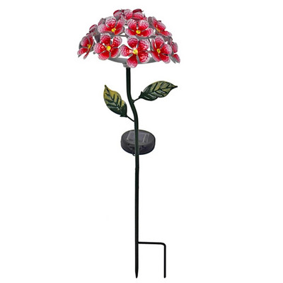 Lumină solară cu LED, hortensie artificială, flori de simulare, în aer liber, impermeabilă, grădină, peluză, trandafiri, artă pentru curte, pentru decorarea casei
