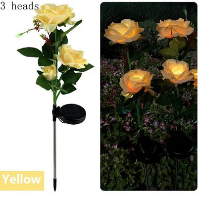 Lumină solară cu LED, hortensie artificială, flori de simulare, în aer liber, impermeabilă, grădină, peluză, trandafiri, artă pentru curte, pentru decorarea casei