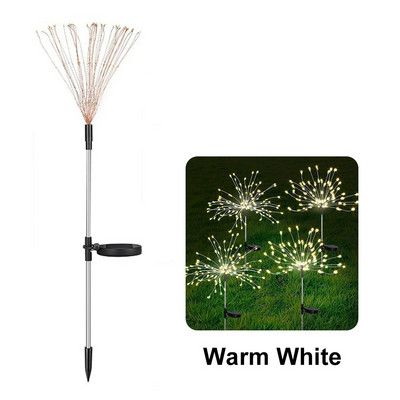 Lumini solare cu artificii 90/120/150/200 Lampă cu LED-uri pentru artificii Grădină Peluză Decor peisaj de vacanță Lumini de Crăciun Lampă solară