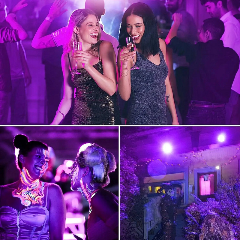 Ūdensizturīgs IP66 āra UV melnas gaismas ainavas apgaismojums 12 W ，Blacklight ballītei, Helovīnam, dienasgaismas plakātam, ķermeņa krāsai