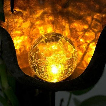 Най-новата слънчева енергия Пламъчна светлина Метална LED Орнамент Пейзажна светлина Външен пламък с ефект на морава Двор Градински декор