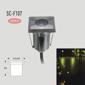Φωτιστικό σκαλοπάτου δαπέδου LED Step Deck, IP67 Αδιάβροχο υπόγειο Spot Φωτισμός, Εξωτερική Χαμηλής τάσης 12V LED Patio Paver Φωτιστικό τοπίου
