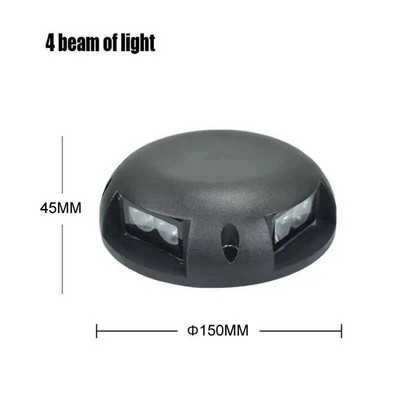 Pinnale paigaldatav maetud LED-valgusti veekindel maapealne trepiastmevalgusti aia sisehoovi jalavalgusti (1/2/4 valgusvihku)