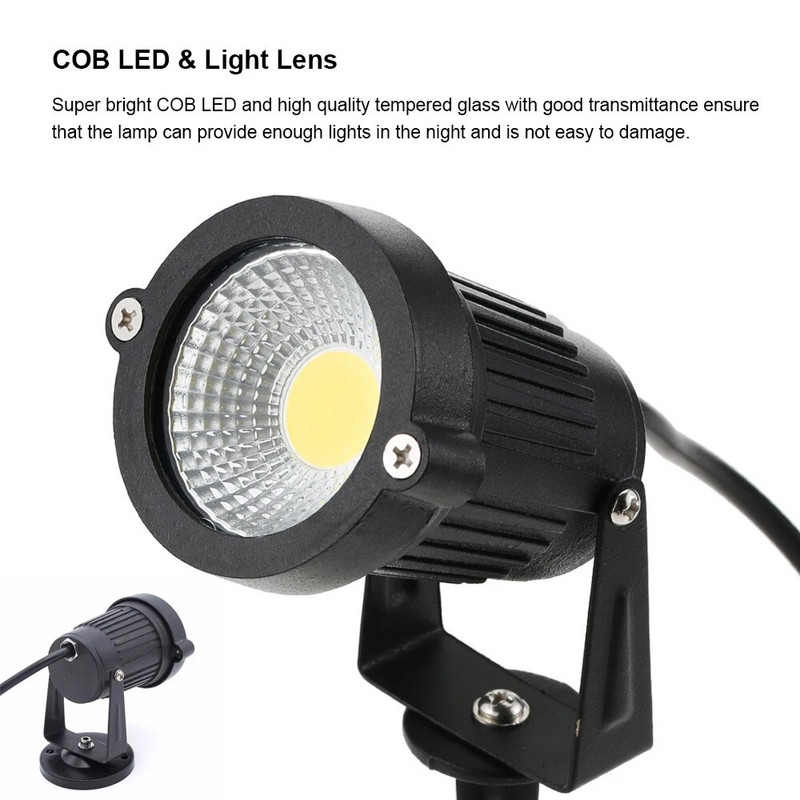 9 W LED āra apgaismojums dārzam AC85-265 V dārza ainavas gaisma 12 V dārza gaisma ceļa ainavai ūdensnecaurlaidīga vieta