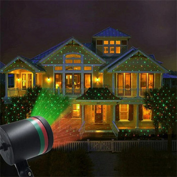 Коледни светлини за проектор Външни водоустойчиви градински светлини Пейзажен проектор за коледна украса за домашно празнично парти