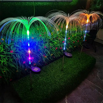Слънчева LED цветна медузна лампа Водоустойчива атмосферна светлина за открит двор, градина, балкон, декорация на морава, градински светлини