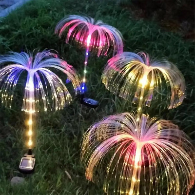 Lampă solară cu LED-uri colorate cu meduze, lumină de atmosferă impermeabilă pentru curte în aer liber, grădină, balcon, decorare a gazonului, lumini de grădină