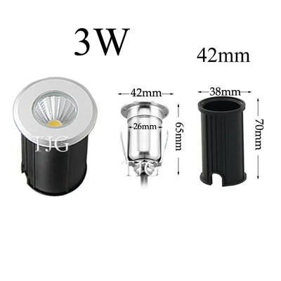 IP68 5W 3W 1W LED požeminis apšvietimas Žemės sodo takas toršeras lauko požeminis palaidotas kiemo lempa kraštovaizdžio šviesa 220V DC12