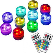 3 LED-i veealust valgustit RGB sukelvalgusti IP68 veekindel kaugbassein öölampi kaunistusega pulmapidu