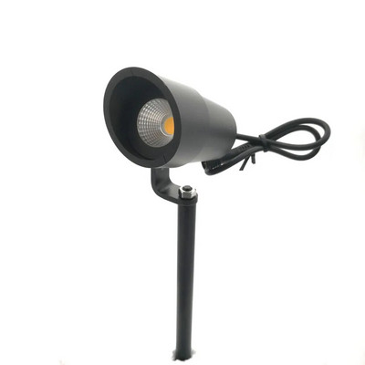 Āra LED COB dārza prožektori 3 W alumīnija smaile zāliena lampa 12V 24V ceļa ainavas gaisma IP67 ūdensizturīgs zāliena vietas apgaismojums