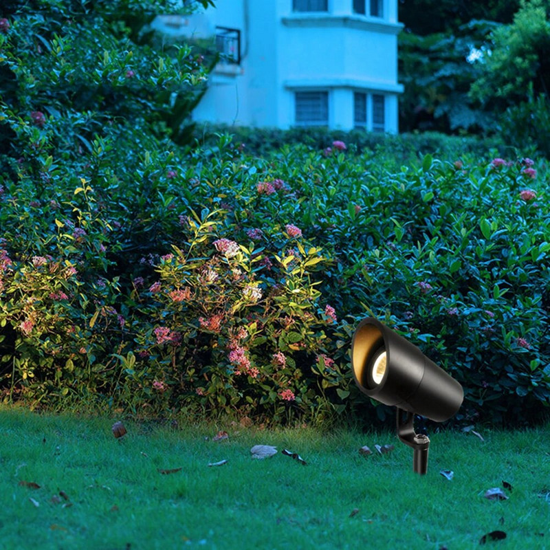 Āra LED COB dārza prožektori 3 W alumīnija smaile zāliena lampa 12V 24V ceļa ainavas gaisma IP67 ūdensizturīgs zāliena vietas apgaismojums