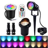 Livrare gratuită 10W Spike lumini pentru peisaj RGB în aer liber + lampă LED COB impermeabilă pentru iluminat de grădină