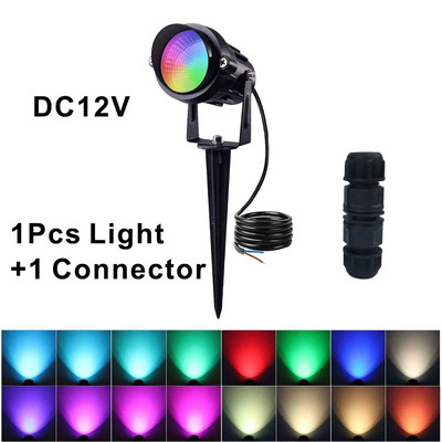 Livrare gratuită 10W Spike lumini pentru peisaj RGB în aer liber + lampă LED COB impermeabilă pentru iluminat de grădină