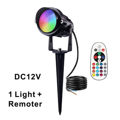 Livrare gratuită 10W Spike lumini pentru peisaj RGB în aer liber + lampă LED COB impermeabilă pentru iluminat de grădină