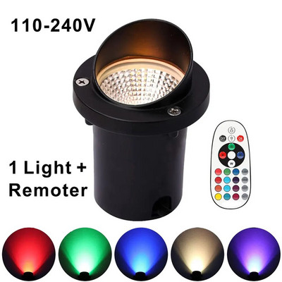 Livrare gratuită 10W Spike lumini pentru peisaj RGB în aer liber + lampă LED COB impermeabilă pentru iluminat de grădină