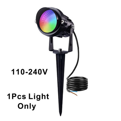 Livrare gratuită 10W Spike lumini pentru peisaj RGB în aer liber + lampă LED COB impermeabilă pentru iluminat de grădină