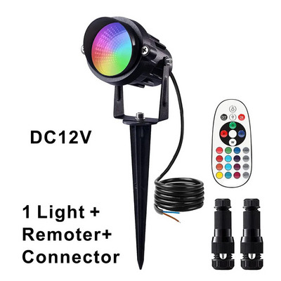 Livrare gratuită 10W Spike lumini pentru peisaj RGB în aer liber + lampă LED COB impermeabilă pentru iluminat de grădină