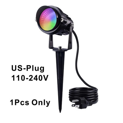 Livrare gratuită 10W Spike lumini pentru peisaj RGB în aer liber + lampă LED COB impermeabilă pentru iluminat de grădină