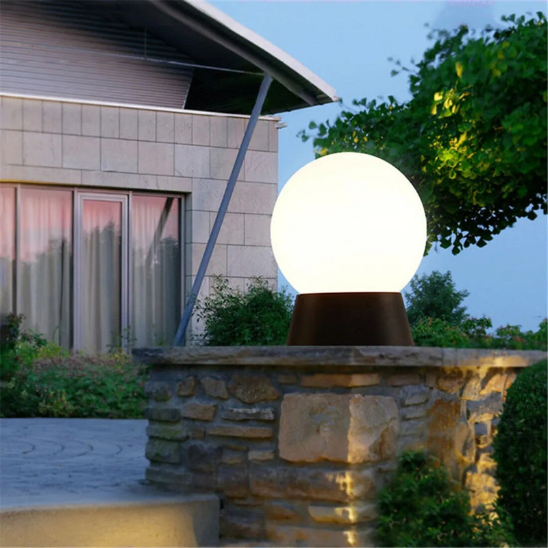 Välispostilamp, musta maakera varjuga tekivalgustid UV-kaitseaedade sambavalgustid õue veranda doki välislaterna valgustus