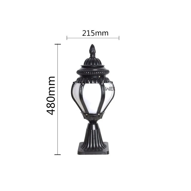 IP44 Euroopa välissammasvalgustid tara Aiapost Latern Kooliõue kolonni valgusti E27 AC85-265v Dekoratsioon Chapiter Lambi rinnahoidja