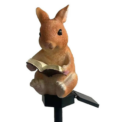 Lumină solară de grădină Decor exterior Bufniță din rășină Lumină LED solară cu țăruș Animal Lumină impermeabilă pentru decorarea gardului cu flori