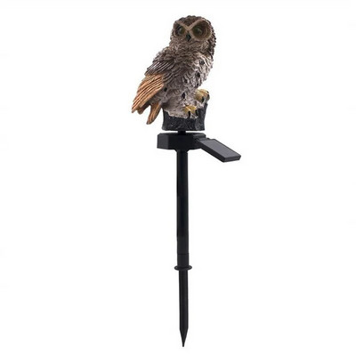 Lumină solară de grădină Decor exterior Bufniță din rășină Lumină LED solară cu țăruș Animal Lumină impermeabilă pentru decorarea gardului cu flori