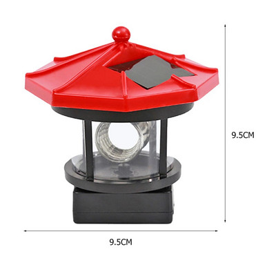 Far Lumină solară LED, practică, durabilă, multifuncțională, clasică, decor de gard, fară cu senzor inteligent, lampă cu fascicul rotativ