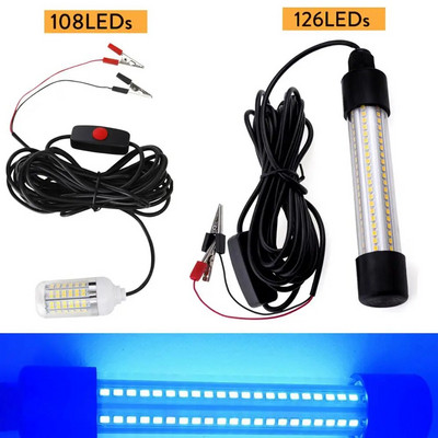 126 LED-uri 12V LED Subacvatic Lampă Impermeabil IP65 Pentru Barcă de Pescuit Submersibilă de Noapte Iluminat în aer liber Alb Verde Lumină Albastră