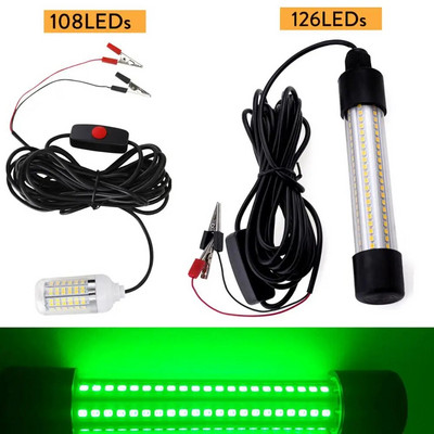 126 LED-uri 12V LED Subacvatic Lampă Impermeabil IP65 Pentru Barcă de Pescuit Submersibilă de Noapte Iluminat în aer liber Alb Verde Lumină Albastră