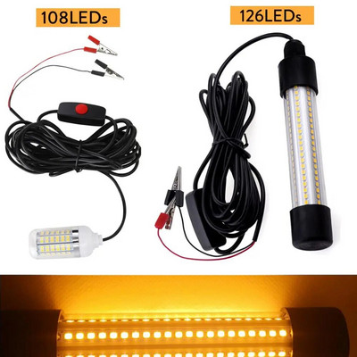 126 LED-uri 12V LED Subacvatic Lampă Impermeabil IP65 Pentru Barcă de Pescuit Submersibilă de Noapte Iluminat în aer liber Alb Verde Lumină Albastră