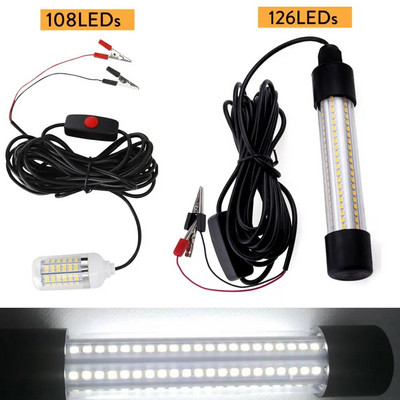 126 LED-uri 12V LED Subacvatic Lampă Impermeabil IP65 Pentru Barcă de Pescuit Submersibilă de Noapte Iluminat în aer liber Alb Verde Lumină Albastră