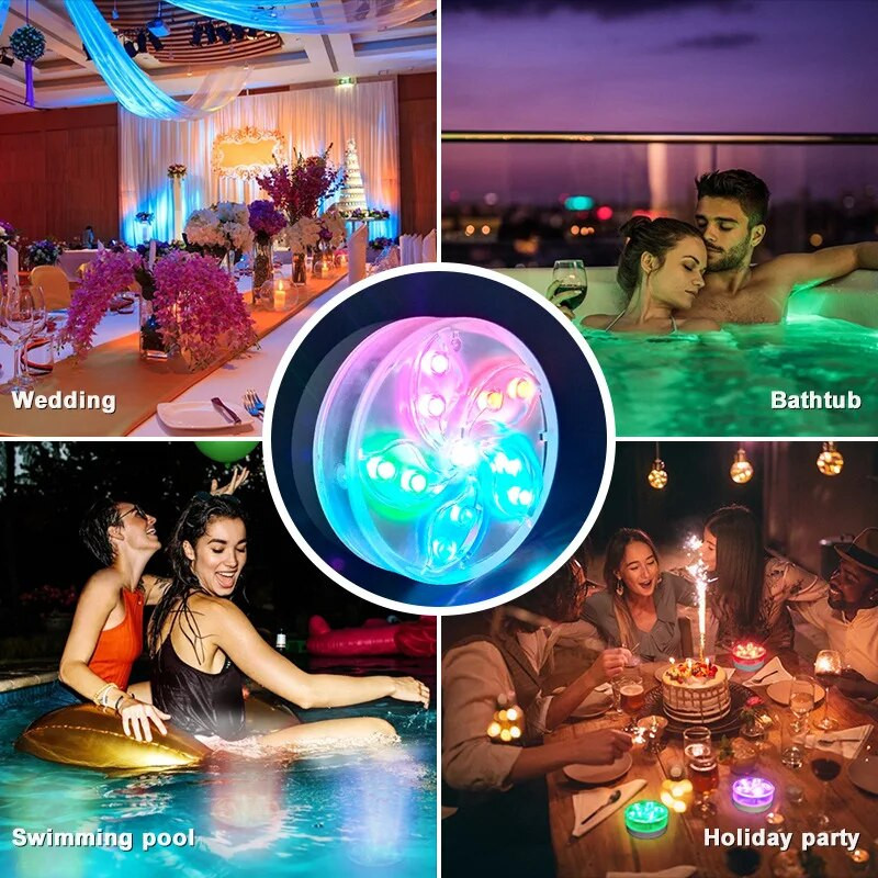 Jauna tālvadības pults LED akvārija gaismas krāsa RGB mirgojoša LED akvārija akvārija gaisma bezvadu tālvadības pults baseina niršanas gaisma