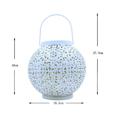 Lampă solară clasică cu LED-uri de fier, lanternă goală, lampă solară impermeabilă, decor în aer liber, lampă cu proiector pentru curte