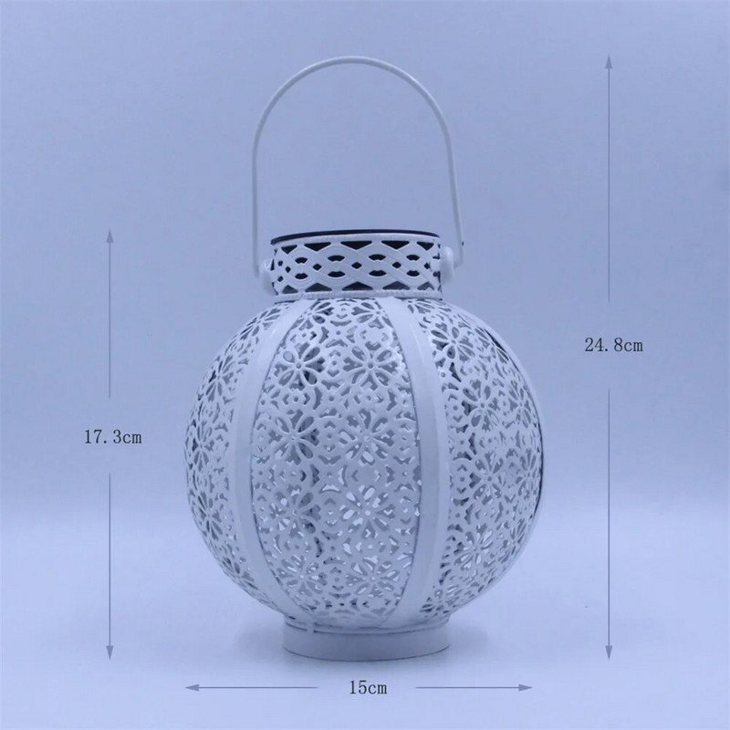 Klasiskā saules LED dzelzs mākslas dobu laternu gaisma ūdensnecaurlaidīga saules lampa āra dekoram piekarināma lampa projektora lampa pagalmam