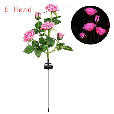 Lampă de gazon cu trandafiri cu energie solară, grădină, balcon, acasă, dormitor, lampă de masă decorativă cu trandafiri, plante artificiale, ghiveci de flori