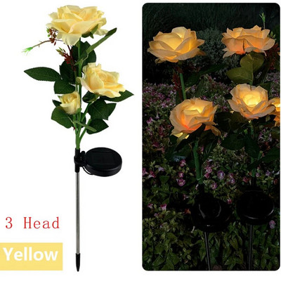 Lampă de gazon cu trandafiri cu energie solară, grădină, balcon, acasă, dormitor, lampă de masă decorativă cu trandafiri, plante artificiale, ghiveci de flori
