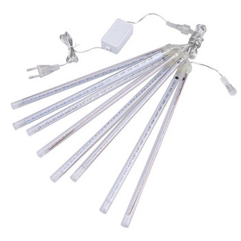 30cm 8 Tubes 192 LED Meteor Shower Rain Lights Αδιάβροχα Drop Icicle Snow Falling Raindrop Cascading Lights for Christmas Holiday