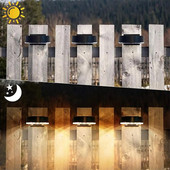 Saulės tvoros šviestuvai LED saulės sieniniai šviestuvai lauko vandeniui atsparūs 2 apšvietimo režimai, skirti sodo garažui ir takui