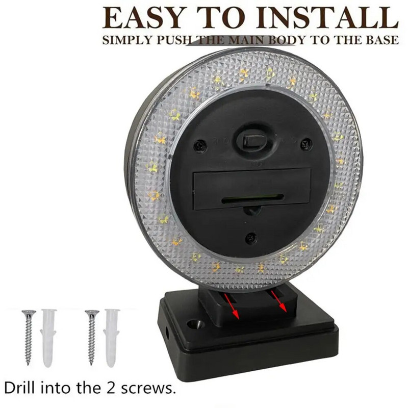 Saulės tvoros šviestuvai LED saulės sieniniai šviestuvai lauko vandeniui atsparūs 2 apšvietimo režimai, skirti sodo garažui ir takui