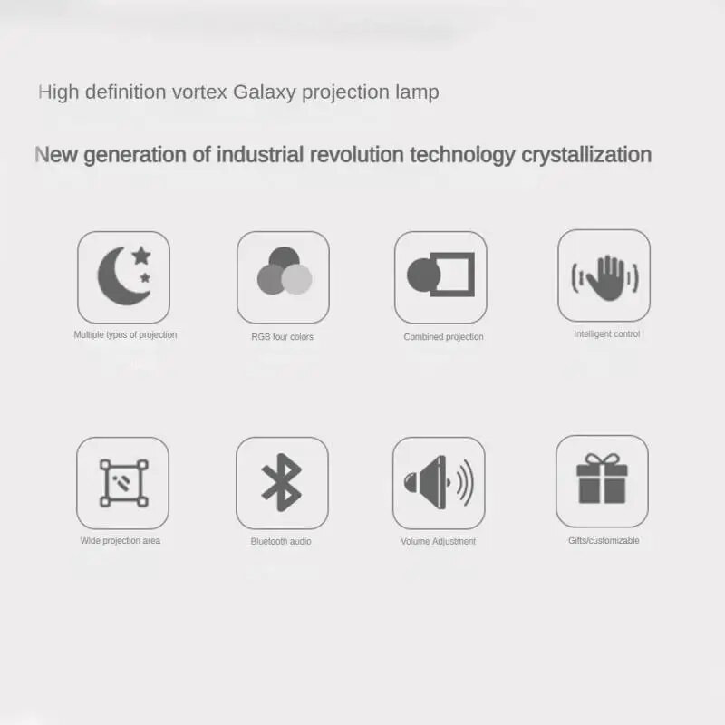 Kõrglahutusega atmosfäärivalgus loovuse projektsioonilamp Kaheksa planeedi atmosfäärivalgusti projektor tähistaeva atmosfäär