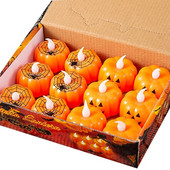 12 tk kõrvitsa küünlavalgus Halloweeni peotarbed LED lambid laterna kaunistused T5EF