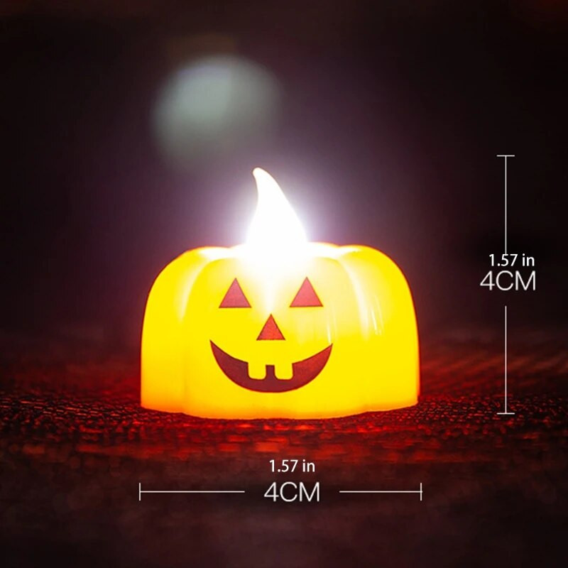 12 tk kõrvitsa küünlavalgus Halloweeni peotarbed LED lambid laterna kaunistused T5EF