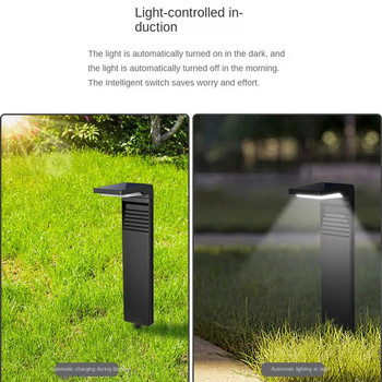 Слънчеви градински светлини Индукционна лампа за тревни площи Контрол на светлината Външна водоустойчива Висока яркост Колова пътека Вила Пейзажни светлини