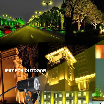 AC DC 12V Outdoor LED Landscape Spotlights 9W 12W Gardon Yard Ζεστό λευκό Κρύο λευκό φως IP67 Αδιάβροχο